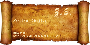 Zoller Sejla névjegykártya